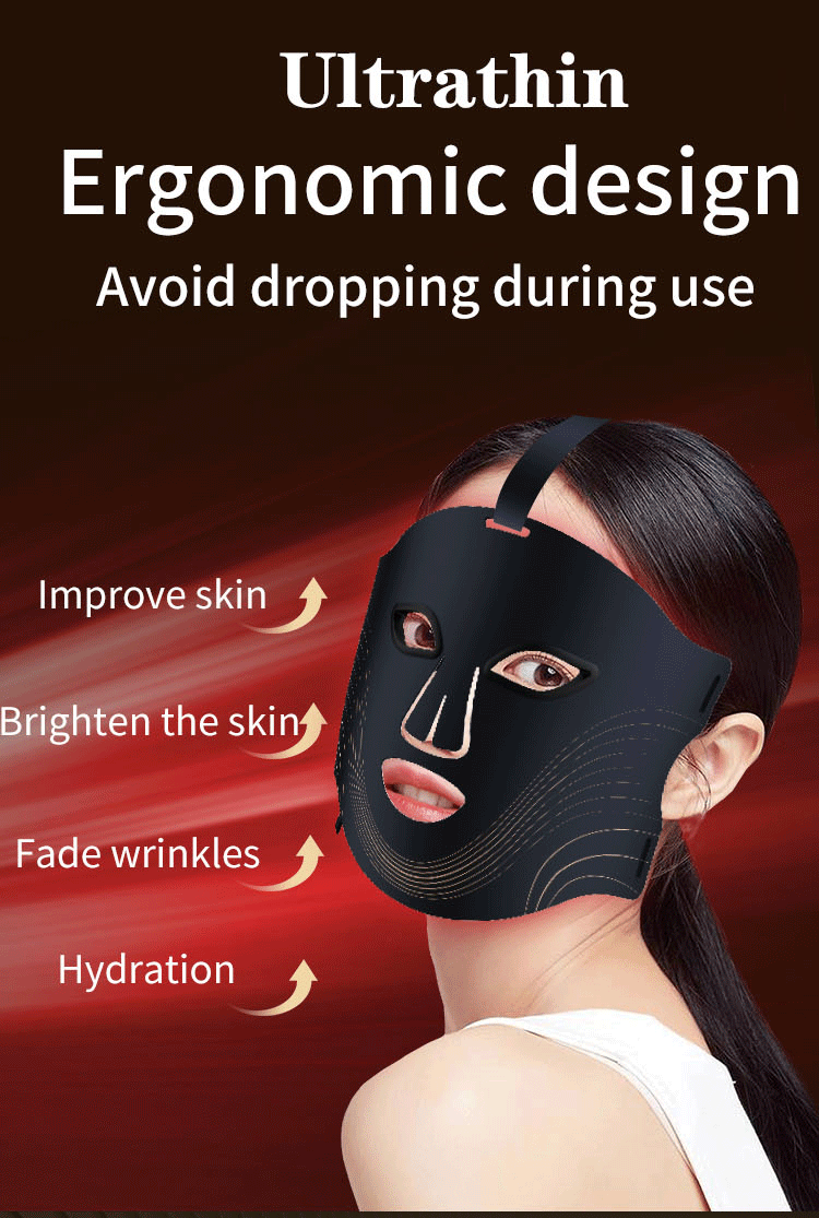 7-Color LED Face Mask – Silicone Light Therapy for Acne, Wrinkles & Glow