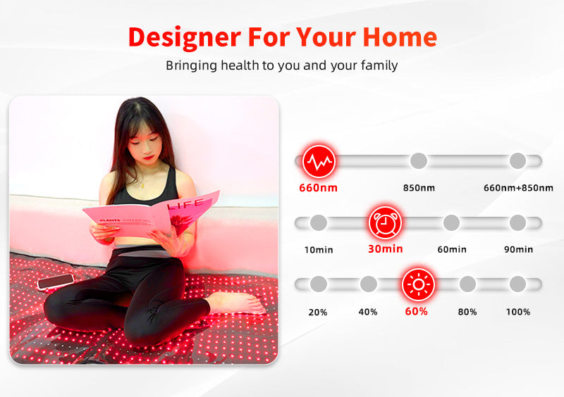 Red Light Therapy Mat – Pain Relief, Skin Health & Full-Body Rejuvenation | Ververay