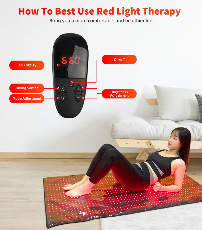 Red Light Therapy Mat – Pain Relief, Skin Health & Full-Body Rejuvenation | Ververay