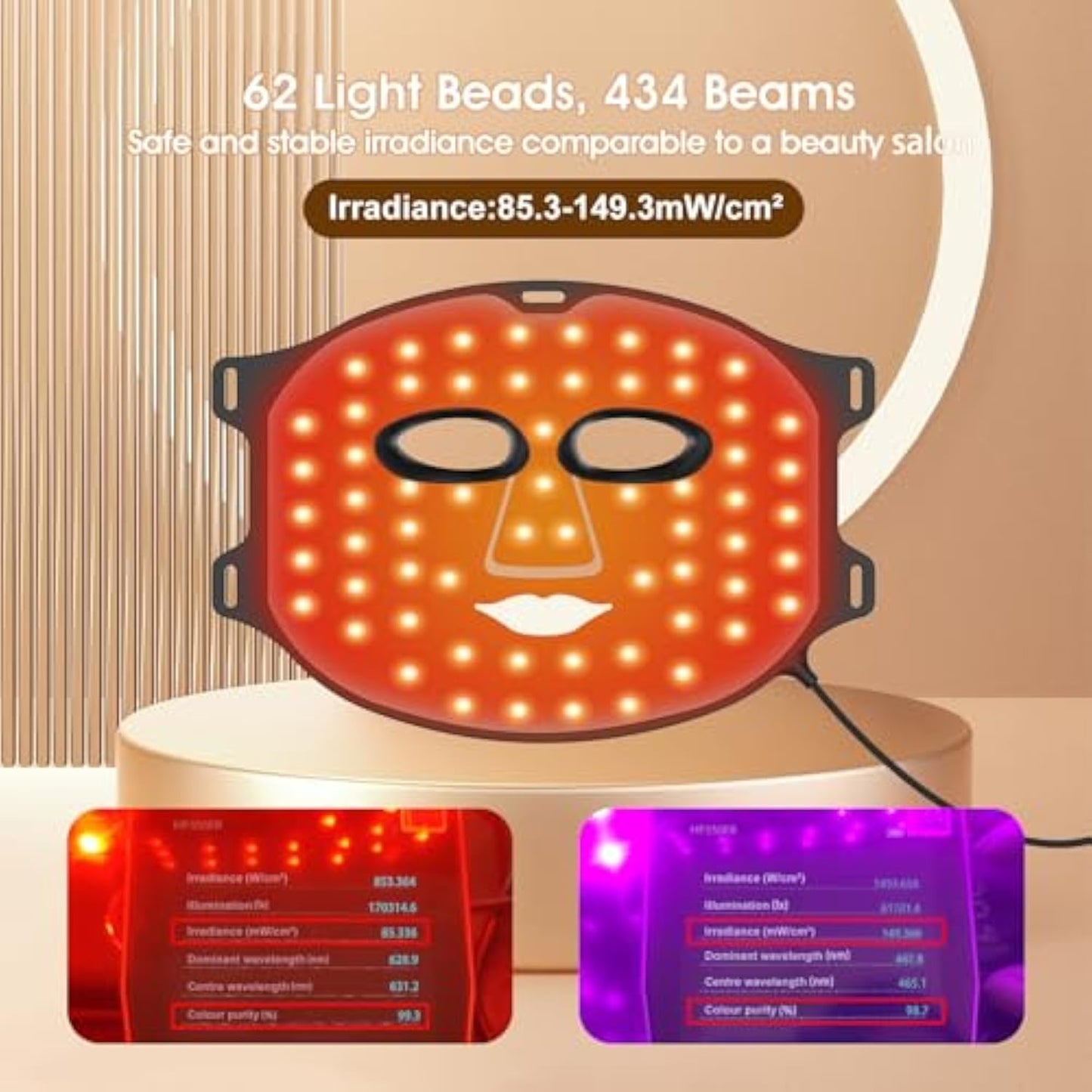 Colorful Silicone Photorejuvenator Beauty Mask Ultra-light