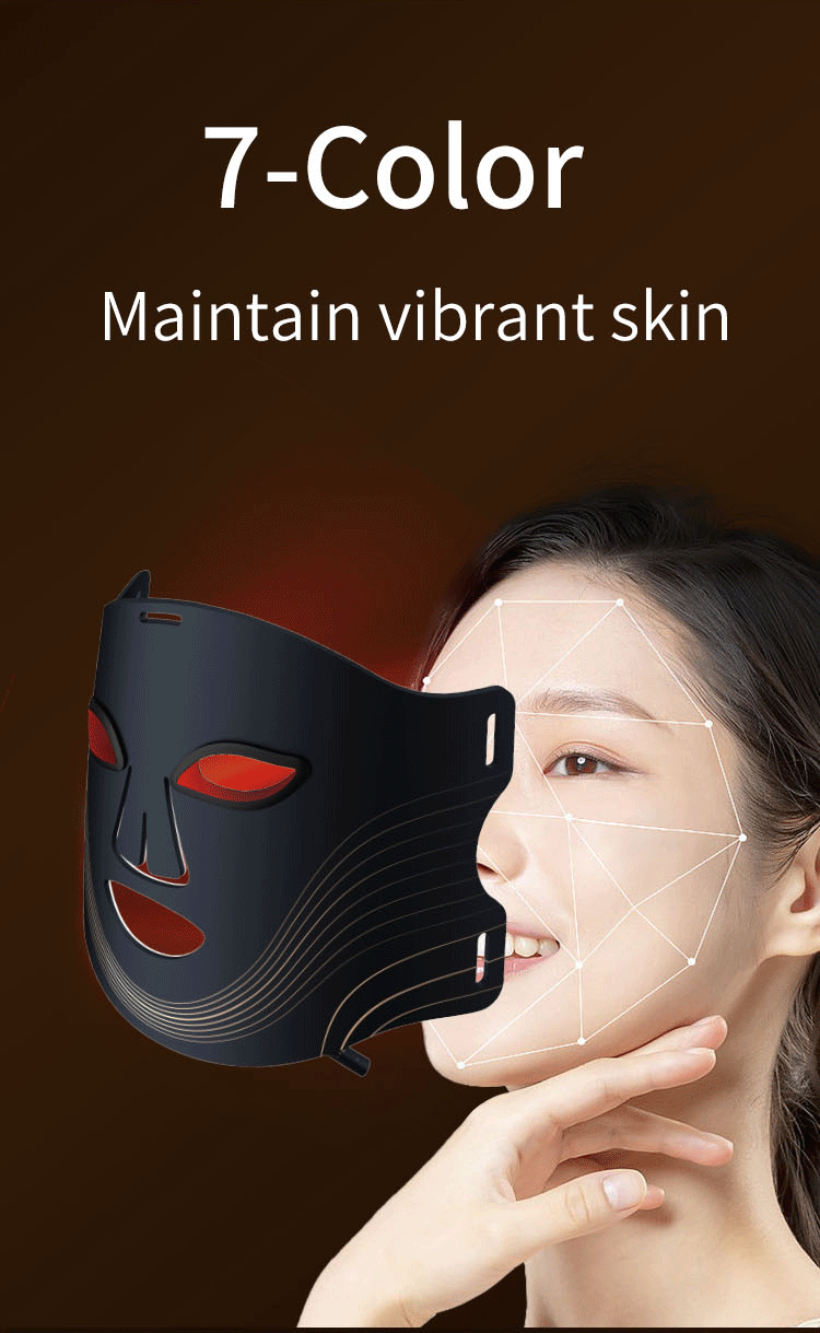 7 Colors Led Red Light Therapy Mask for Face