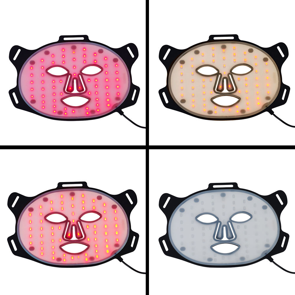 4 Colors led Light Therapy Infrared Flexible Silicone Photon Mask
