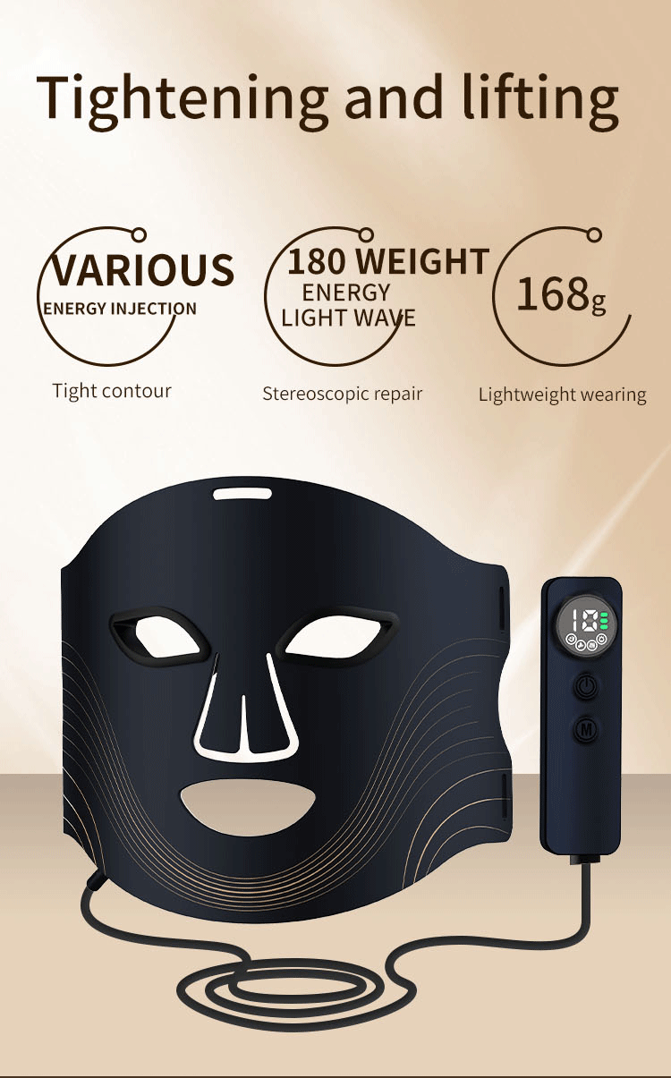 7 Colors Led Red Light Therapy Mask for Face