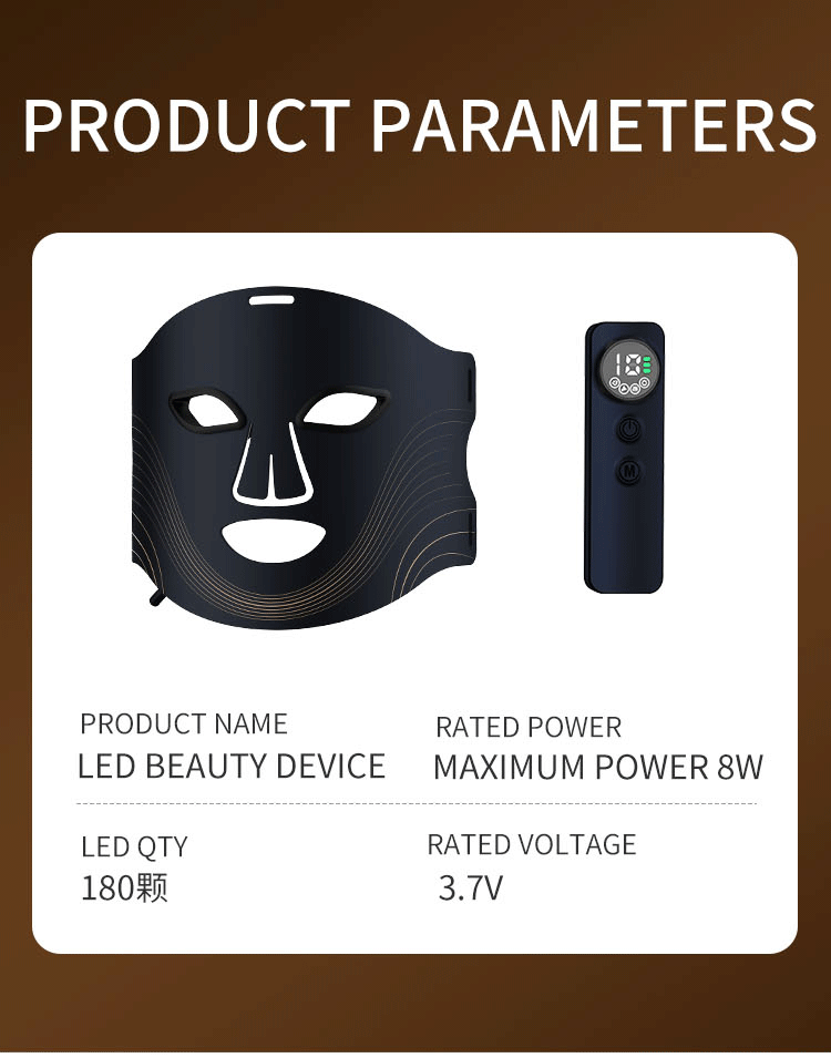 7 Colors Led Red Light Therapy Mask for Face