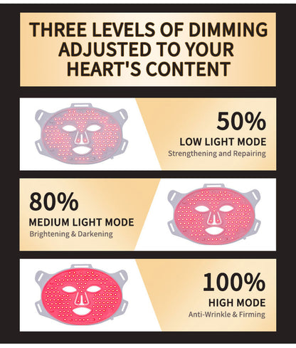 Home LED skin therapy mask controller and settings