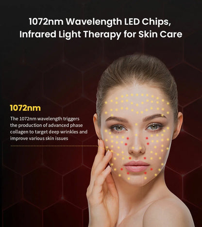Medical-Grade Silicone Red LED Light Therapy Mask for Face 