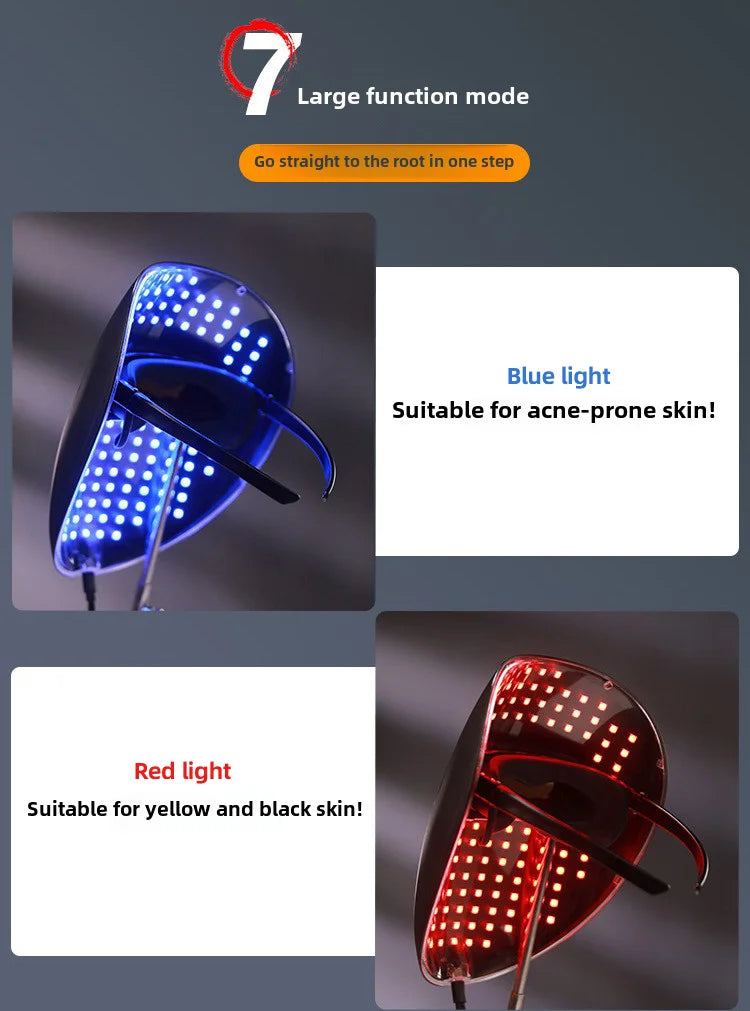 7-Color LED Light Therapy Mask – Professional Skincare Everyone in the Family Can Use